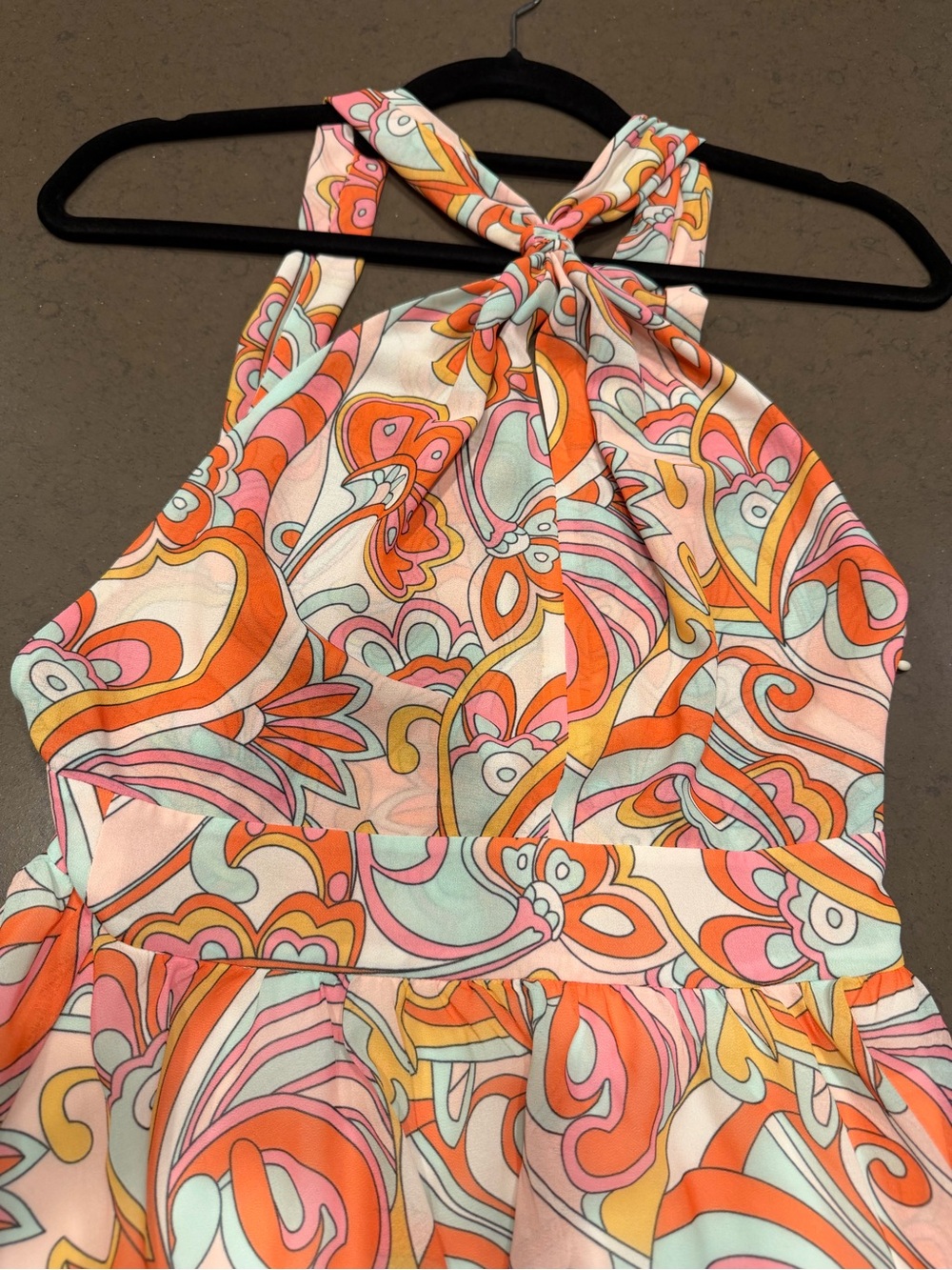 Luxury Knotted Halter Sundress Sz: XS - Picture 4 of 12